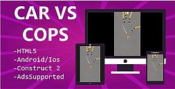 Car vs Cops HTML5 & Mobile Game (Construct 2&3)
