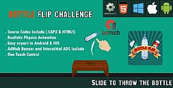 Bottle Flip Challenge - HTML5 Game - Android & IOS + AdMob (CAPX)