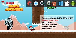 Santa's Adventure - HTML5 Game - Mobile, Facebook Instant Game & Web (HTML5, CAPX & C3P)