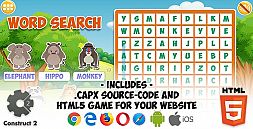 Word Search Game - Construct 2 Source Code and HTML5 Files for your Site