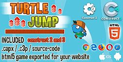 Turtle Jump HTML5 Game - Construct 2 & 3
