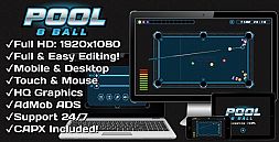 Pool 8 Ball - HTML5 Game + Mobile Version! (Construct 3 | Construct 2 | Capx)
