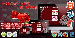 Valentine's Memory - HTML5 Construct 2 Puzzle Game