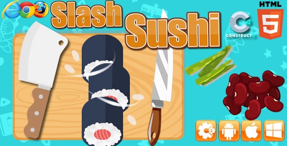 Slash Sushi - HTML5 Game (capx)