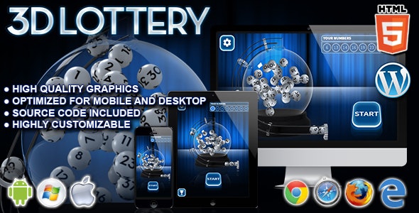 3D Lottery - HTML5 Instant Win Game