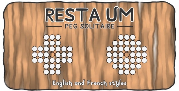 Resta Um (Peg Solitaire Puzzle) - HTML5 Board game