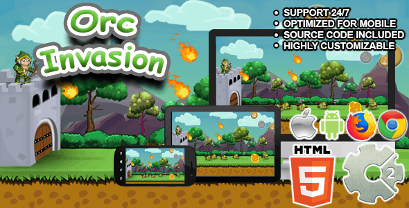 Orc Invasion - ( Archery Game / HTML5 )