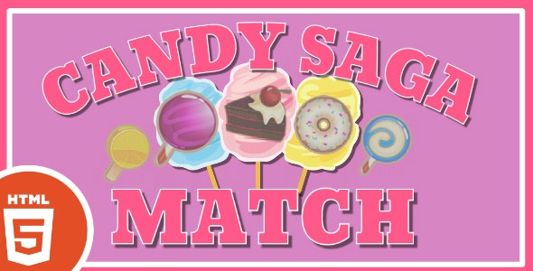 Candy Saga Match HTML5 Game - HTML5 Website