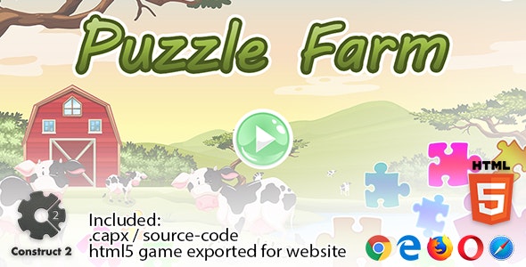 Puzzle Farm - Construct 2 Source Code and HTML5 Files for your Site