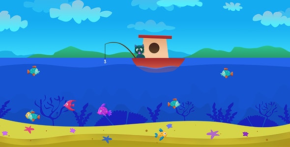  Cat's Fishing Day - HTML5 Fishing Game