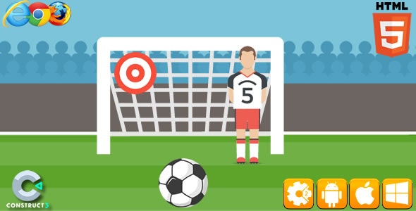 Football Kick - HTML5 Game (C3)