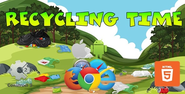 Recycling Time - HTML5 Construct 2 Game (.Capx)