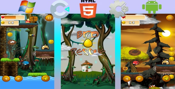 Bird eggs rescue - Html5 Game (Capx)