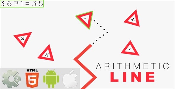 Arithmetic Line - HTML5 Game + Mobile Version! (Construct-2 CAPX)