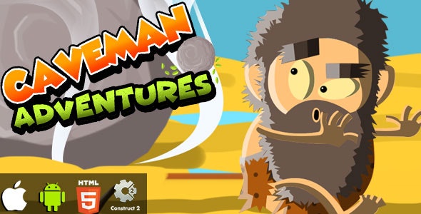 Caveman Adventures - HTML5 Game (CAPX)